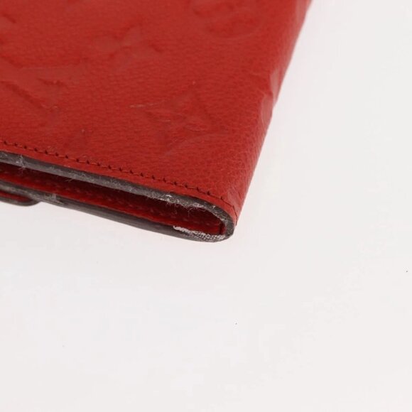 LOUIS VUITTON Monogram Empreinte Portefeuille Curieuse Red M60300 Auth bs29504 - Picture 4 of 16